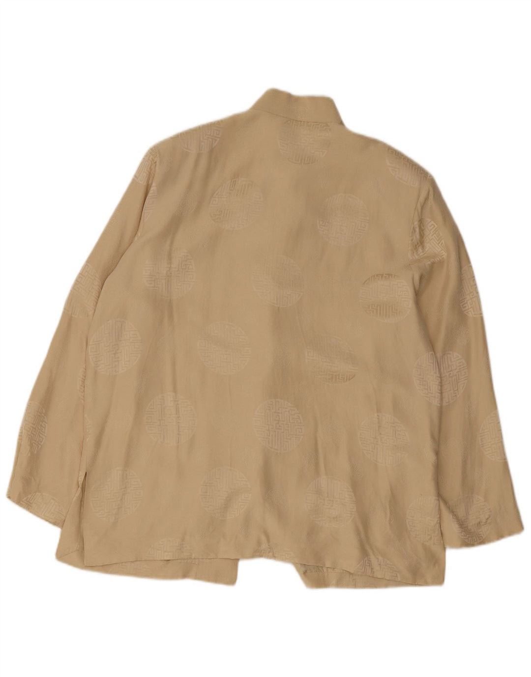 Balloon Damen-Hemdbluse mit abstraktem Muster IT 42 Mittelbeige Seide