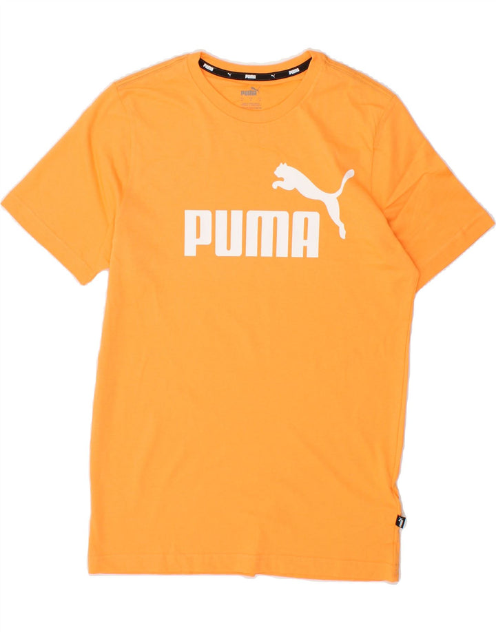 PUMA Mens Graphic T-Shirt Top Small Yellow Cotton Vintage Puma and Second-Hand Puma from Messina Hembry 