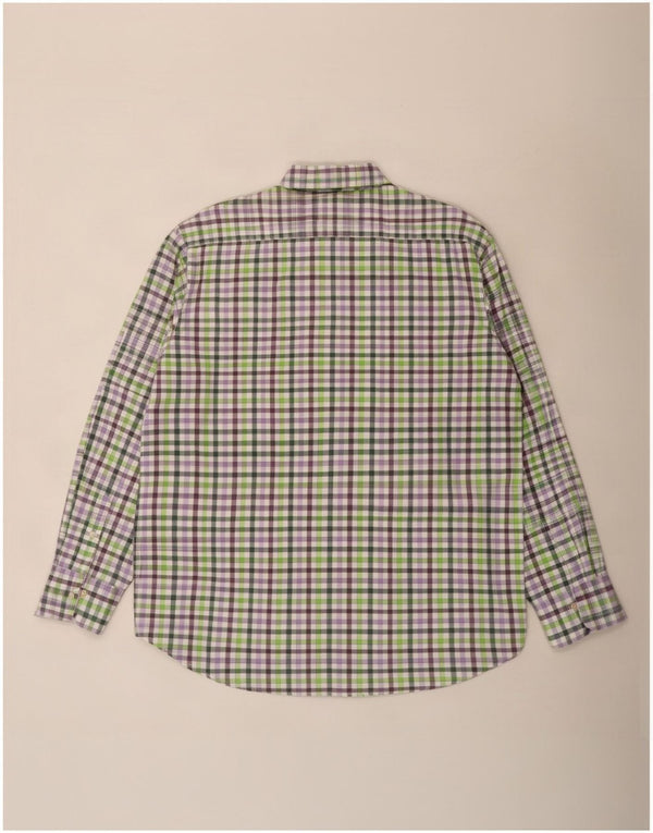 Fabio Inghirami Herren Flanellhemd Größe 43 17 XL Grüner Gingham