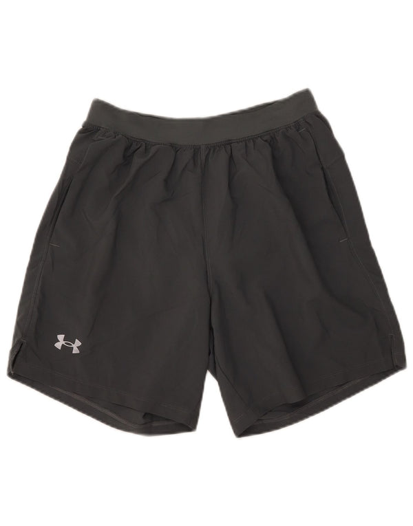 Under Armour Damen Sportshorts UK 12 Mittelgraues Polyester