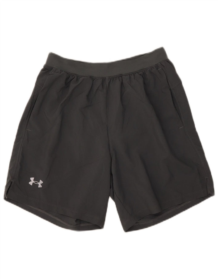 Under Armour Damen Sportshorts UK 12 Mittelgraues Polyester