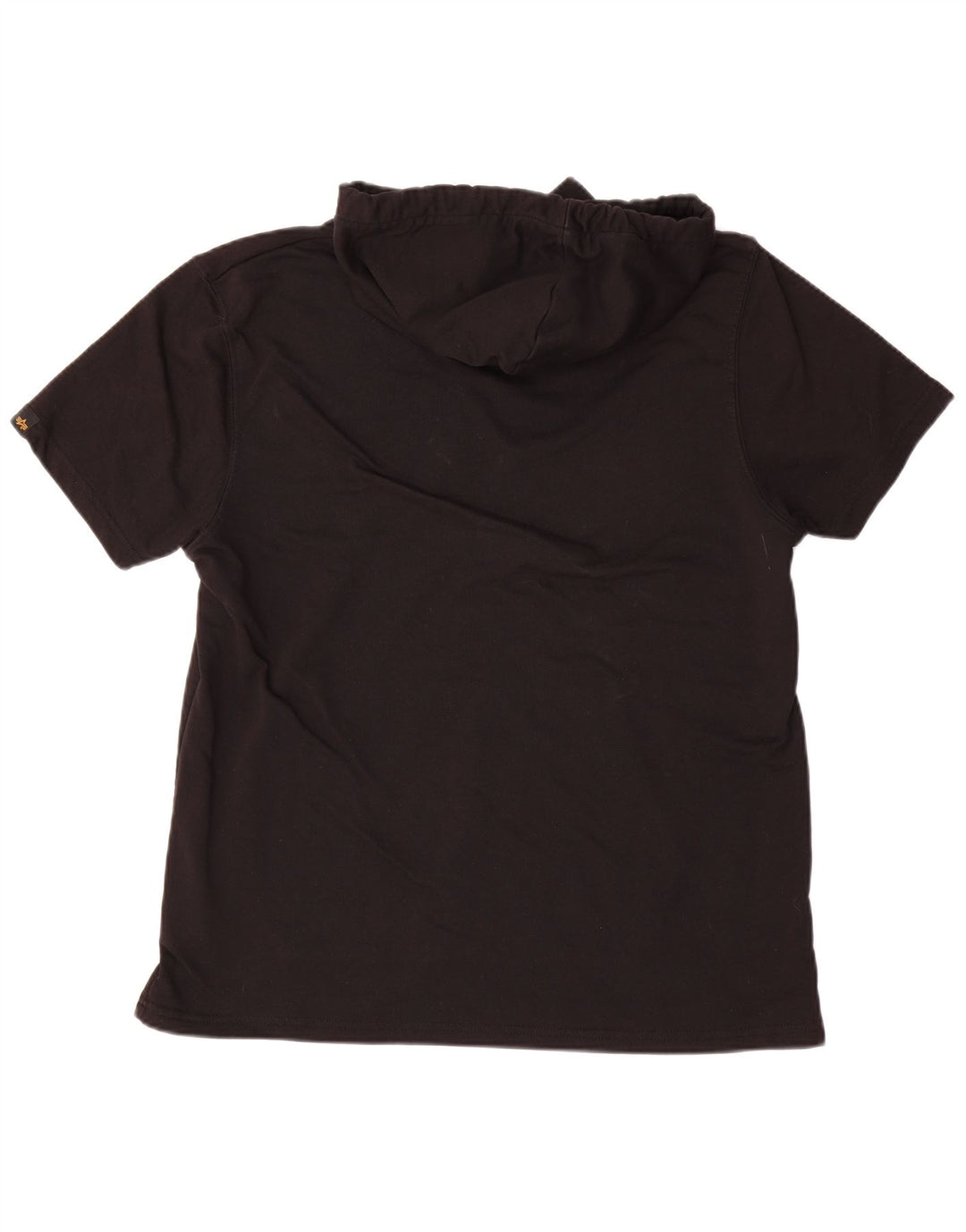 ALPHA INDUSTRIES Herren-Kapuzenpullover mit Grafik, kurzärmelig, XL, Schwarz, Baumwolle