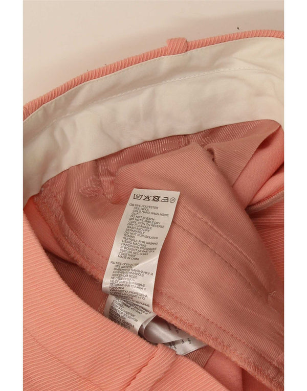 Reiss Womens High Waist Chino Shorts UK 10 Small W30  Pink Polyester