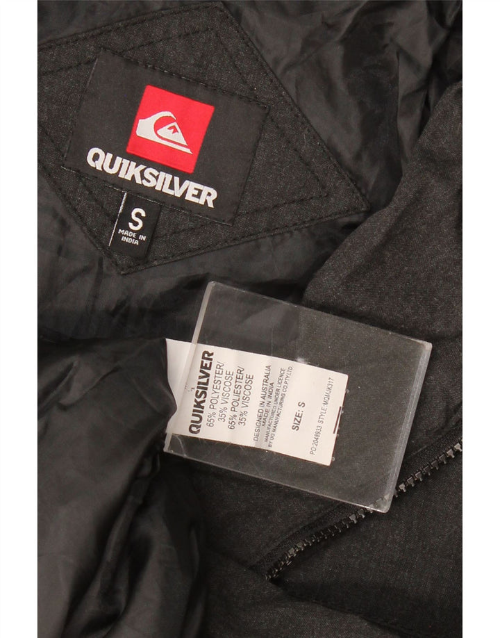 QUIKSILVER Herren Militär Bomberjacke UK 36 Small Grau Polyester