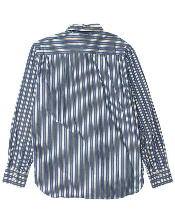 Tommy Hilfiger Herrenhemd mittelblau gestreift aus Baumwolle