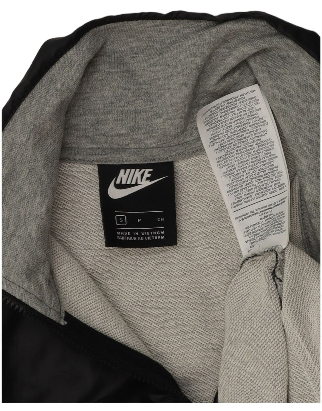Nike Damen-Pullover, übergroßer Crop-Sweatshirt, Gr. 10, Größe S, Grau, Farbblock