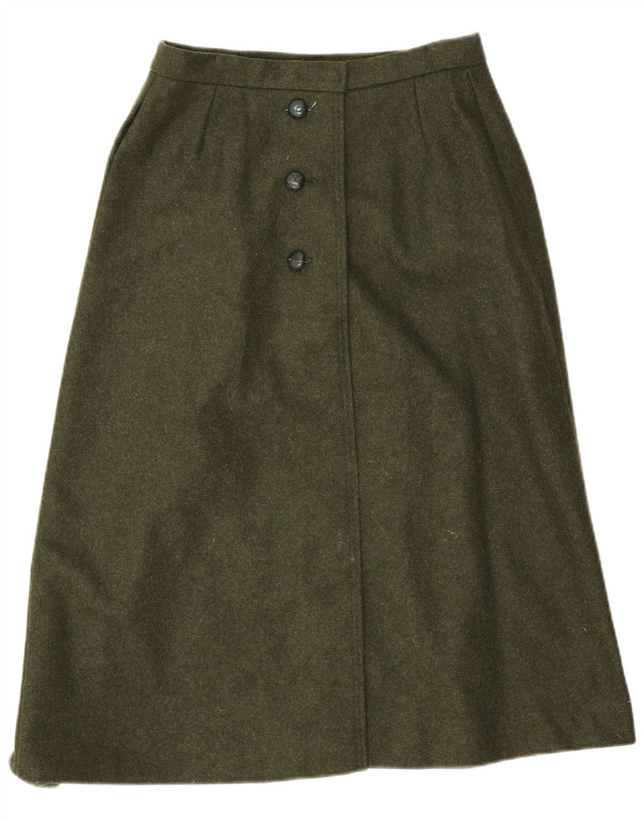 Vintage Damen A-Linie Rock W26 Small Khaki