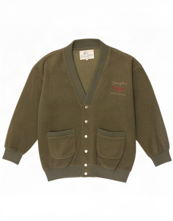 Wrangler Herren-Cardigan-Pullover aus mittelgrünem Polyester