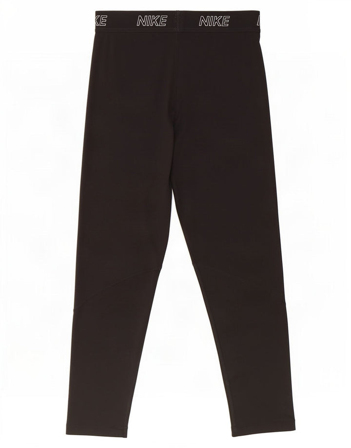 Nike Damen Dri Fit Capri Leggings UK 12 Medium Schwarz Polyester
