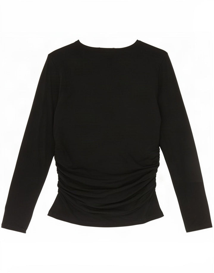 Marks & Spencer Damen Top Langarm UK 14 Large Schwarz Acryl