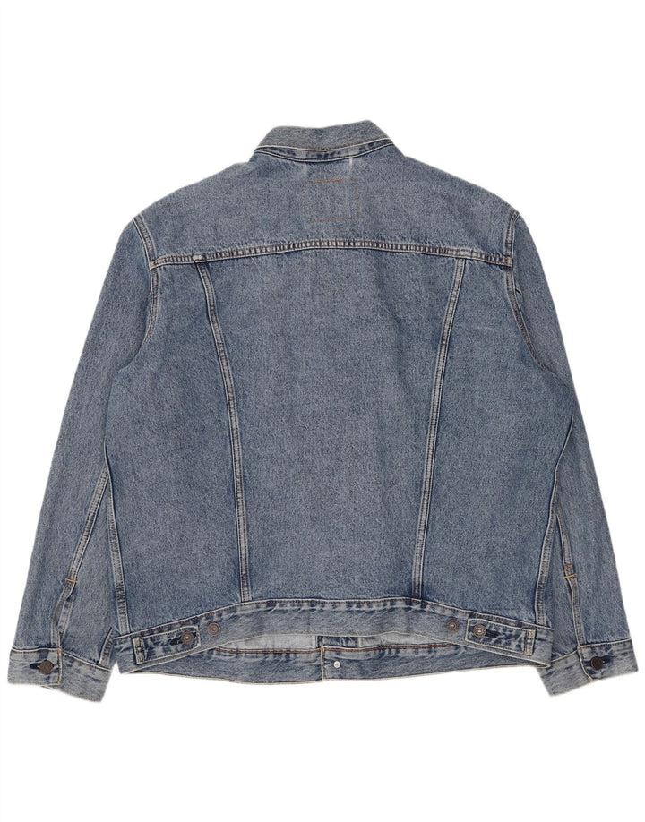 Levi's Herren Jeansjacke UK 42 XL Blaue Baumwolle