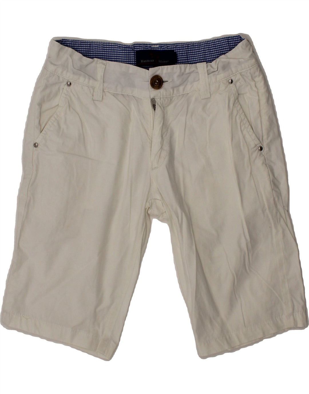 HARMONT & BLAINE Boys Chino Shorts 5-6 Years Medium W22 White Cotton Vintage Harmont & Blaine and Second-Hand Harmont & Blaine from Messina Hembry 