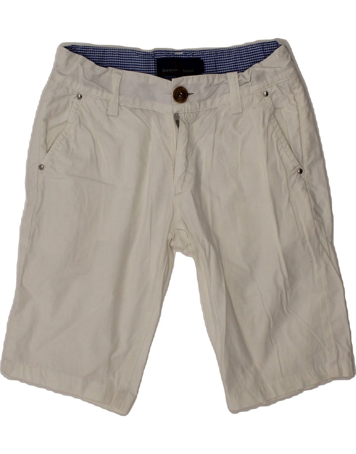 HARMONT & BLAINE Boys Chino Shorts 5-6 Years Medium W22 White Cotton Vintage Harmont & Blaine and Second-Hand Harmont & Blaine from Messina Hembry 