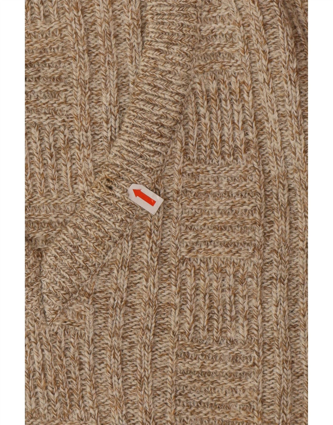 Vintage Herren V-Ausschnitt Pullover IT 52 Große Beige Wolle
