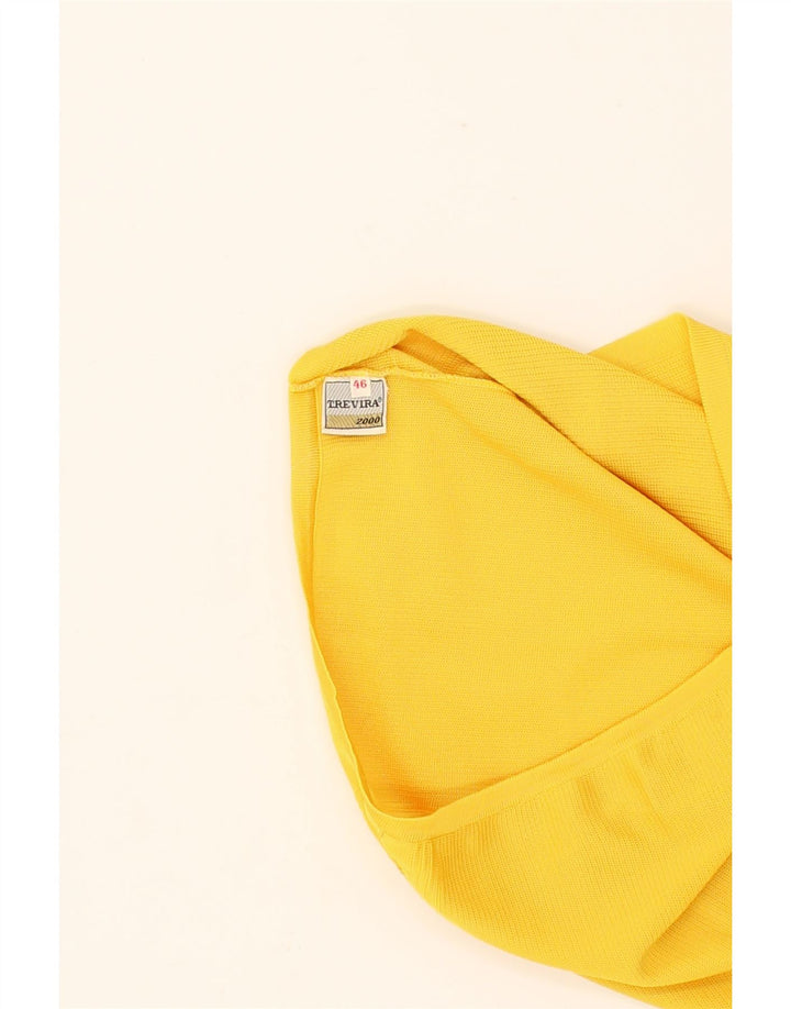 TREVIRA Womens Blouse Top IT 46 Large Yellow Vintage Trevira and Second-Hand Trevira from Messina Hembry 