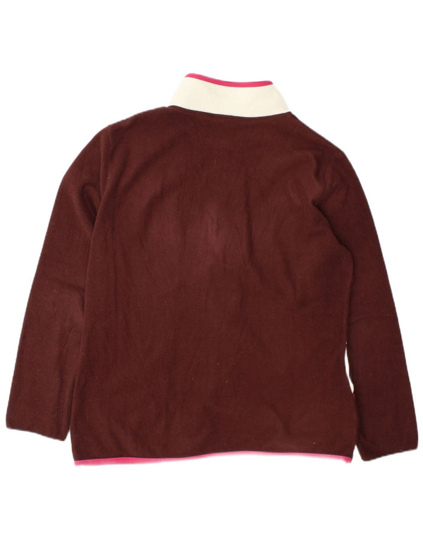 Fila Damen Fleecejacke UK 16 Large Burgund Colourblock