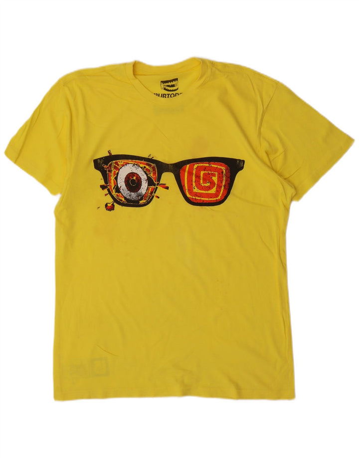 Burton Herren-T-Shirt mit Grafik, Größe S, Gelb, Baumwolle