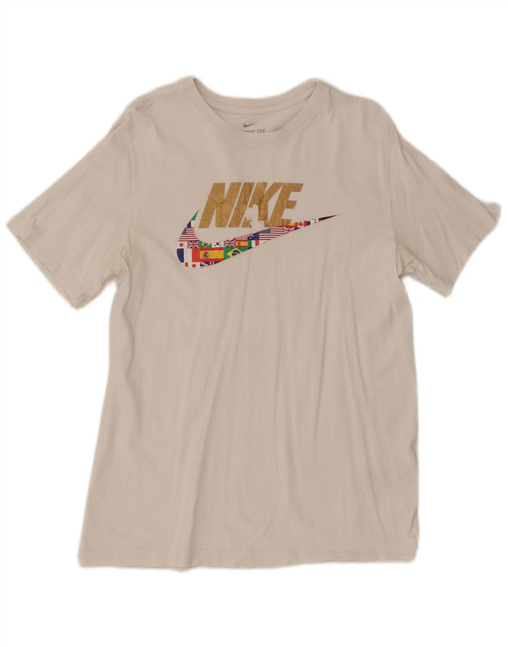 Nike Herren-T-Shirt mit Grafik, mittelweiße Baumwolle