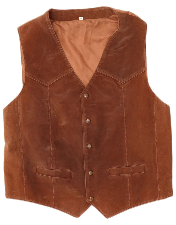 Vintage Herren Wildlederweste 2XL Braun