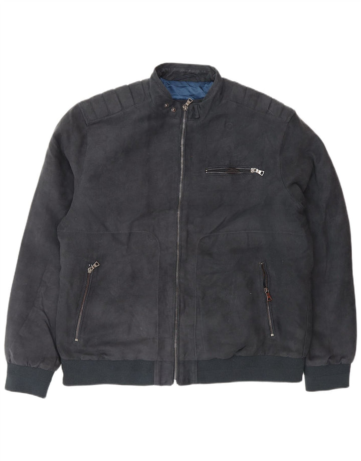 Marks & Spencer Herren Bomberjacke UK 42 XL Marineblau Polyester