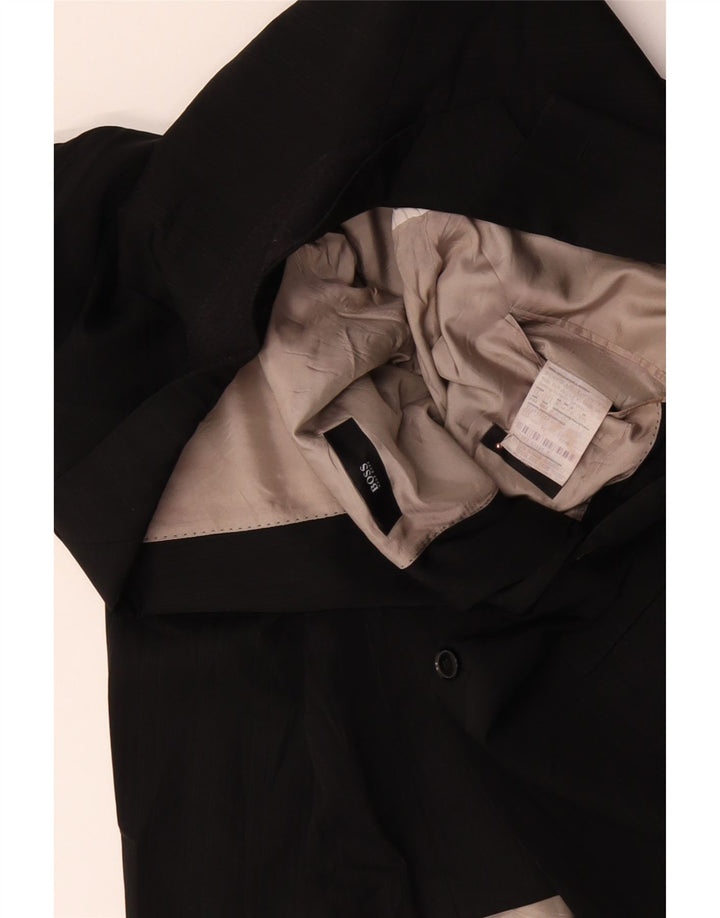 HUGO BOSS Herren-Blazer mit 2 Knöpfen, EU 60, 5XL, schwarze Schurwolle