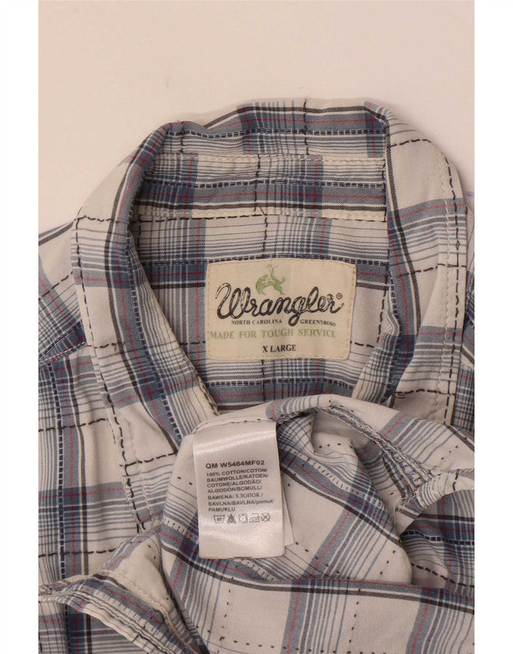 Wrangler Herrenhemd XL, marineblau, kariert, Baumwolle
