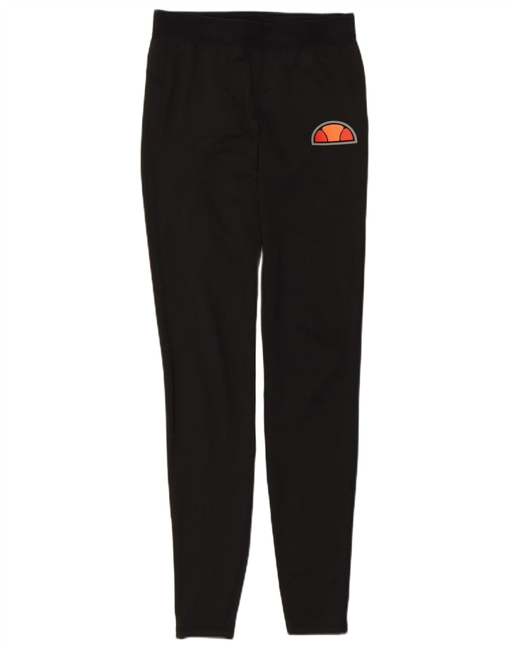 Ellesse Damen Leggings UK 8 Small Schwarz Polyester