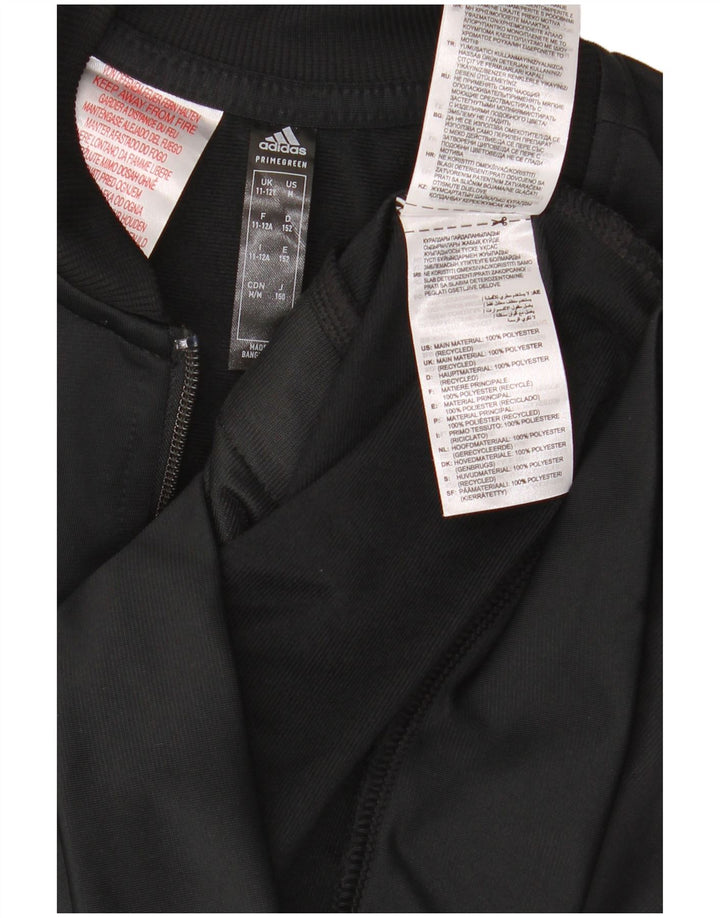 Adidas Jungen Primegreen Trainingsanzug Top Jacke 11-12 Jahre Schwarzes Polyester