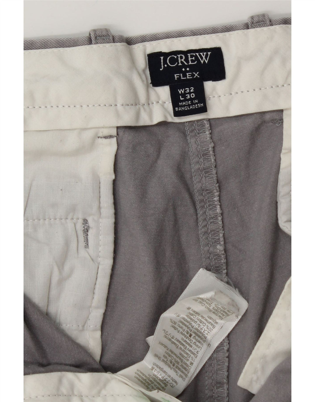 J. CREW Slim Chino-Hose für Herren, W32, L28, graue Baumwolle