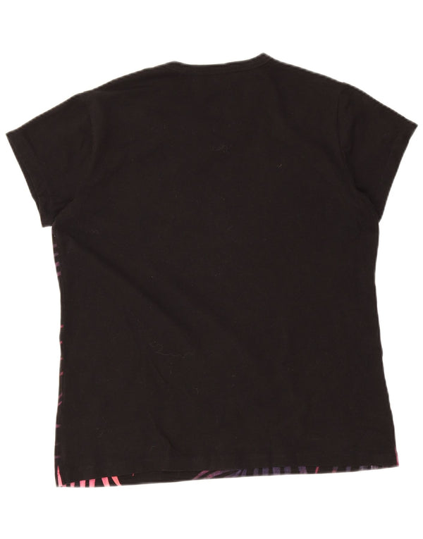 Koala Bay Grafik-T-Shirt für Damen, UK 14, Größe L, schwarz, hawaiianische Baumwolle