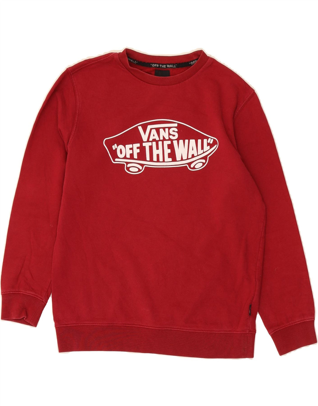 VANS Womens Graphic Sweatshirt Jumper UK 16 Large Red Cotton Vintage Vans and Second-Hand Vans from Messina Hembry 
