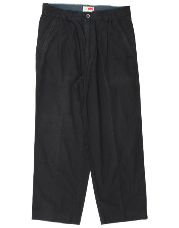 Carrera Herren Pegged Chino Hose IT 50 Large W34 L28 Schwarze Baumwolle