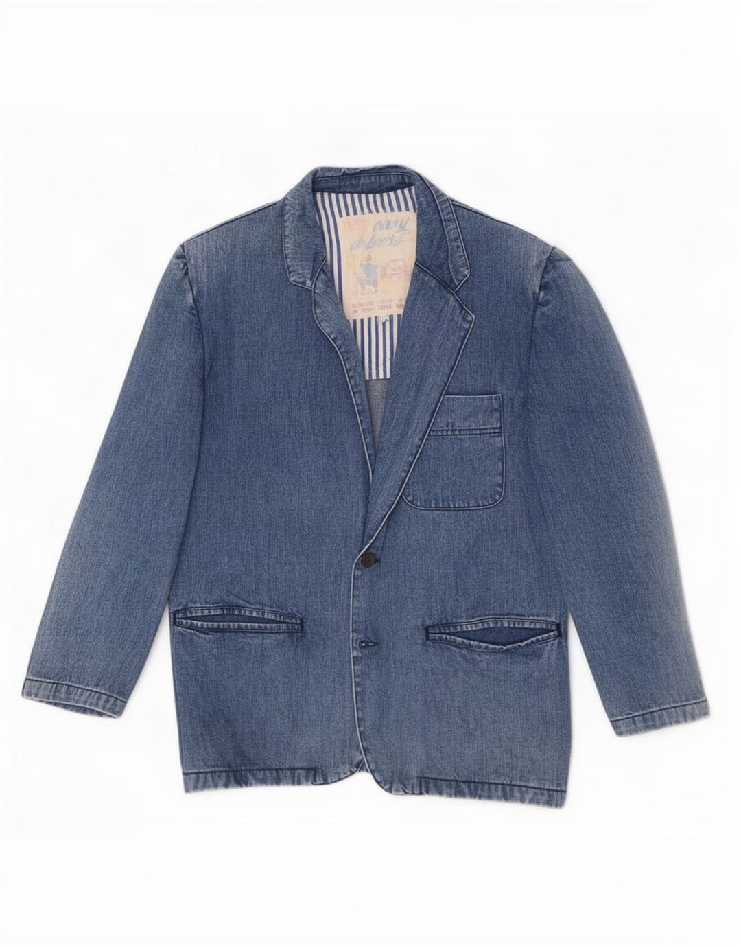 Carrera Herren-Jeansblazer mit 2 Knöpfen, UK 38, mittelblaue Baumwolle