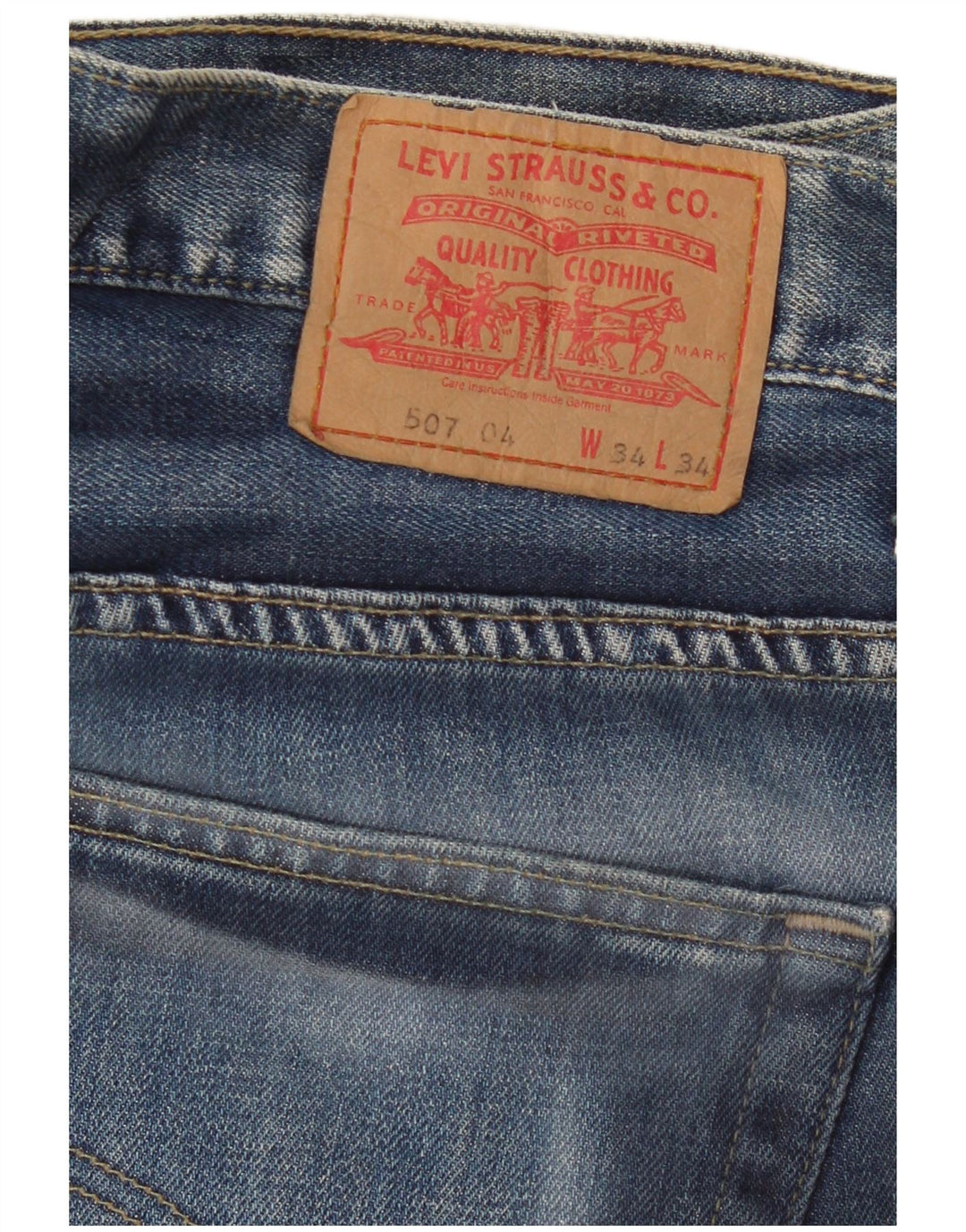 Levi's Damen 507 Bootcut Jeans W34 L34 Blau