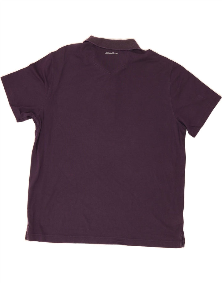 EDDIE BAUER Mens Polo Shirt XL Purple Cotton Vintage Eddie Bauer and Second-Hand Eddie Bauer from Messina Hembry 