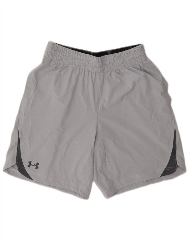 Under Armour Herren-Sportshorts mit Grafik, Größe S, Grau, Farbblock-Polyester