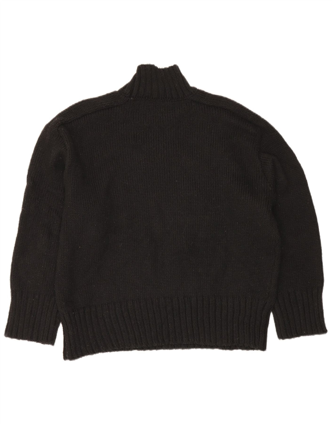 Zara Damen-Pullover mit Rollkragen, übergroß, Größe 40, Schwarz