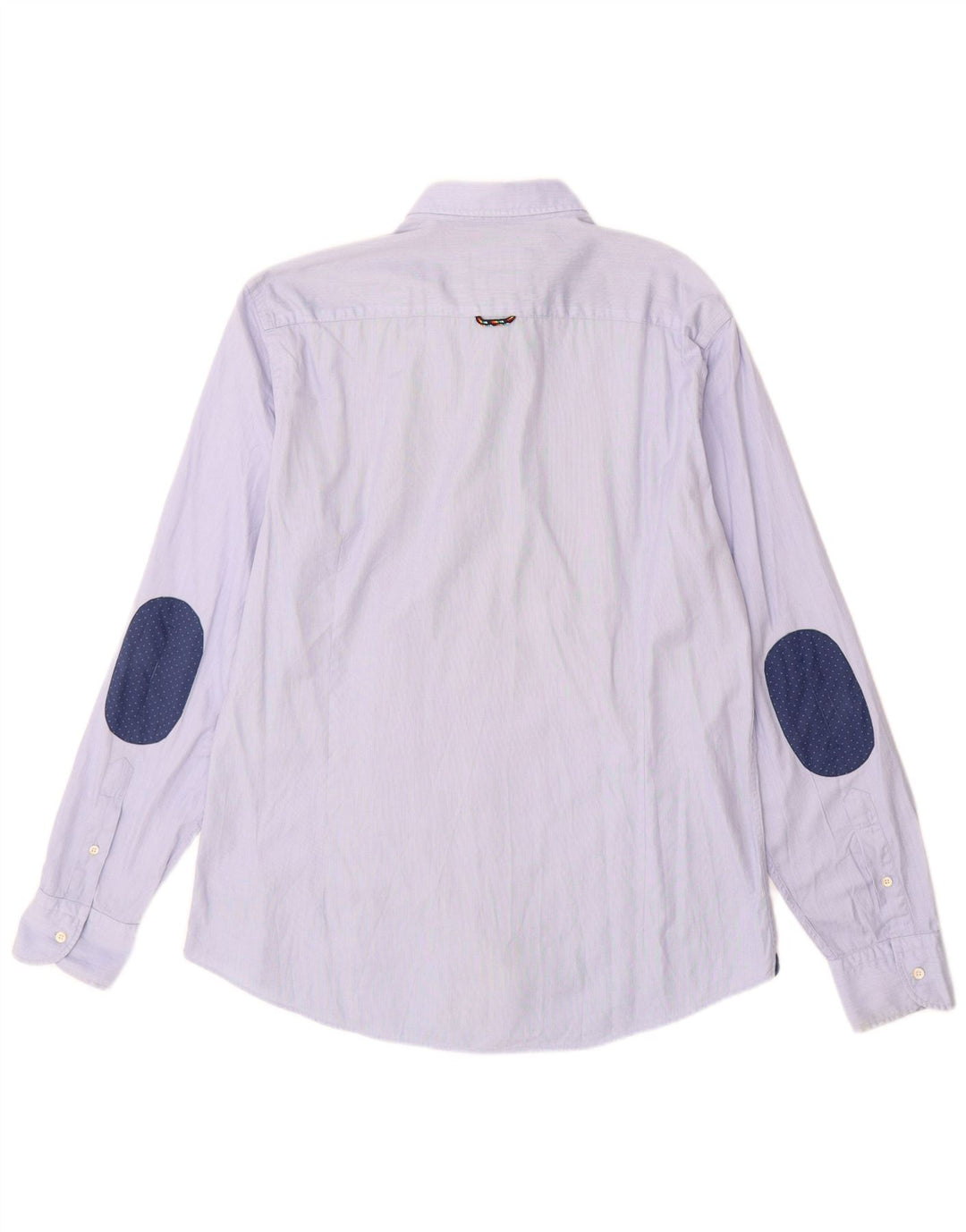 Massimo Dutti Herrenhemd, große blaue Baumwolle