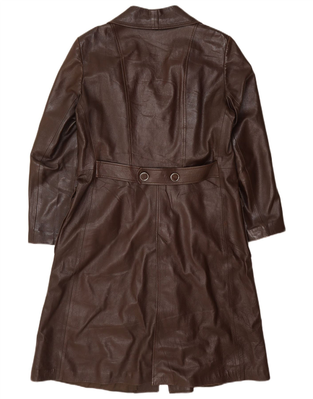 Vintage Damen Ledermantel IT 48 XL Burgund