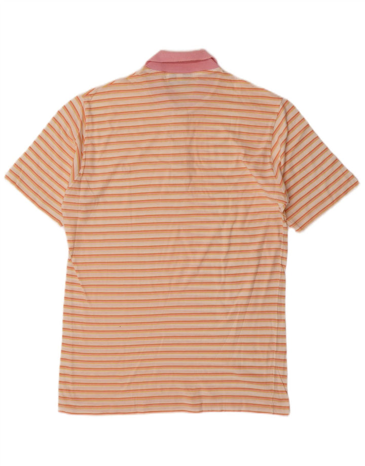 Stefanel Herren Poloshirt IT 50 Medium Mehrfarbig gestreift aus Baumwolle