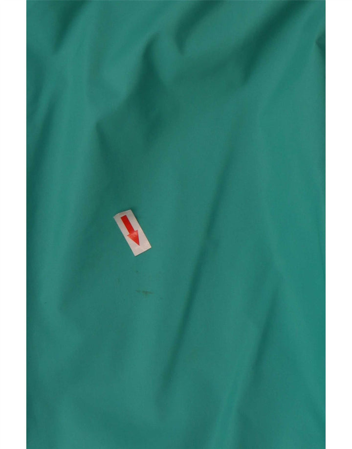 K-Way Herren-Regenjacke mit Kapuze, UK 40, Größe L, Türkis, Colourblock-Polyamid