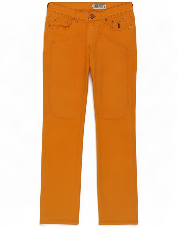 Jeckerson Damen Slim Casual Hose W27 L29 Orange Baumwolle