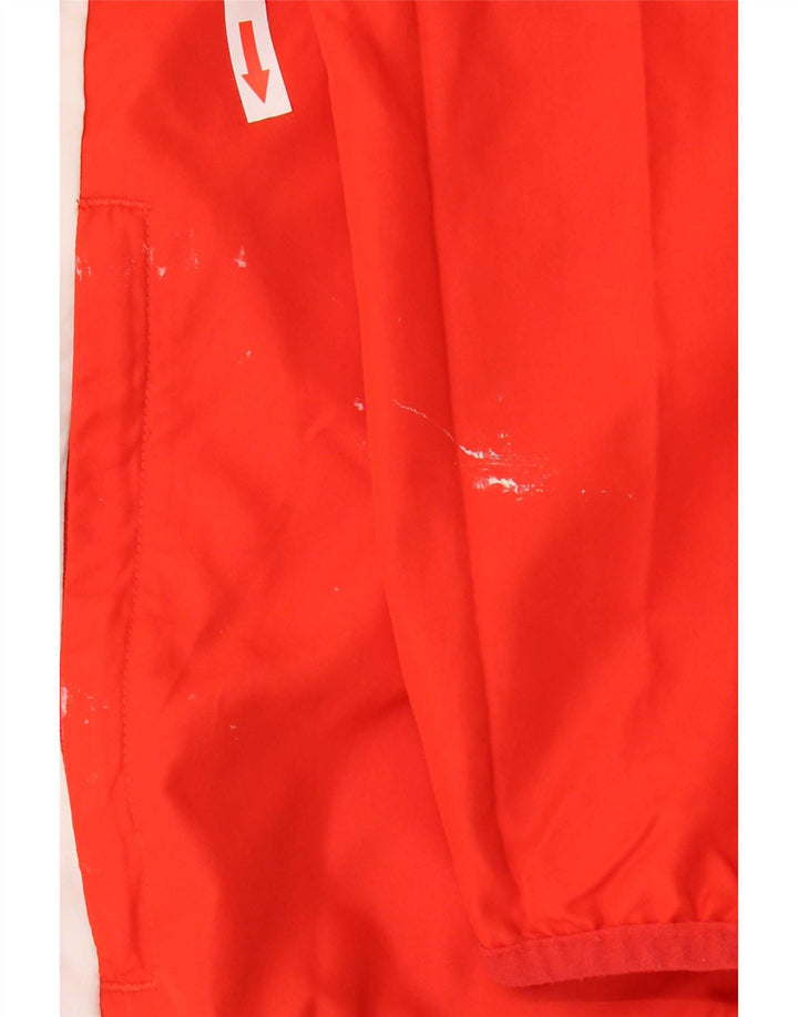 Adidas Herren-Trainingsanzug mit Kapuze, Oberjacke, Mittelrotes Farbblock-Polyester