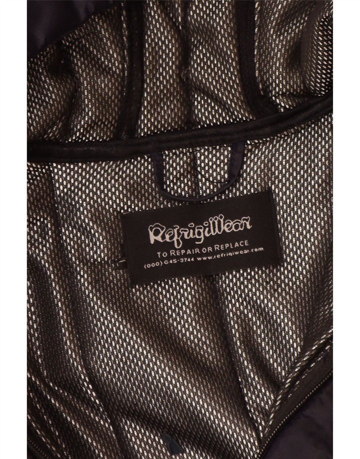 Refrigiwear Wattierte Jacke mit Kapuze für Jungen, 13–14 Jahre, Größe L, Marineblau, Polyamid