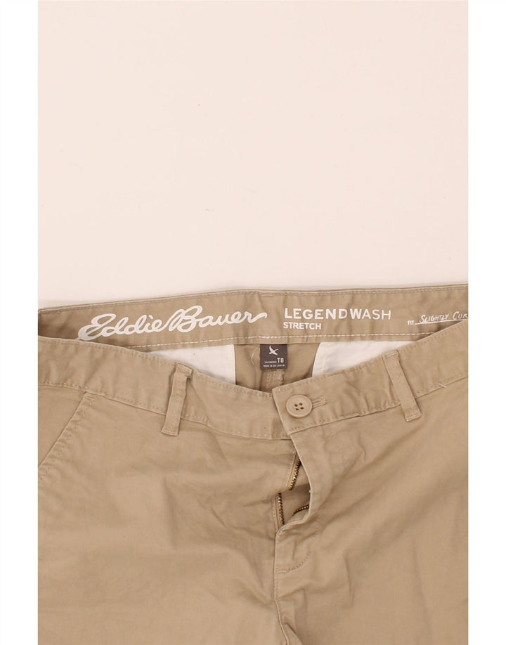 EDDIE BAUER Womens Slightly Curvy Chino Shorts US 8 Medium W32 Beige Vintage Eddie Bauer and Second-Hand Eddie Bauer from Messina Hembry 