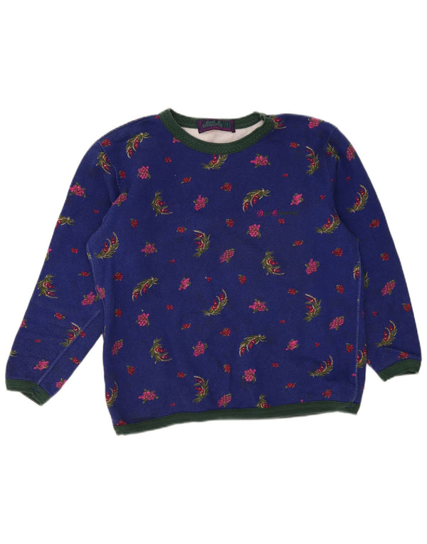 Best Company Damen-Sweatshirt in Übergröße, Gr. 10, Größe S, blau, geblümt