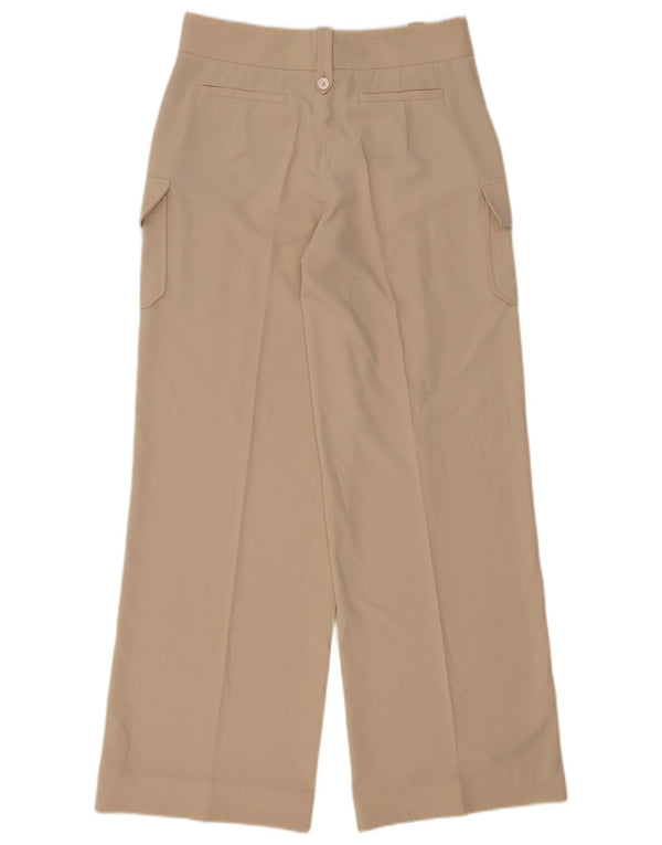 Les Copains Damen Cargohose mit hoher Taille IT 42 Medium W32 L32 Beige