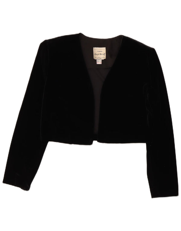 Joseph Ribkoff Damen Samt-Bolerojacke UK 12 Medium Schwarz