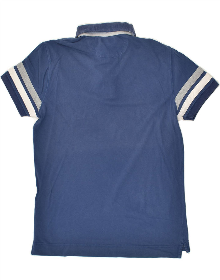 MASSIMO DUTTI Mens Polo Shirt Medium Navy Blue Cotton | Vintage Massimo Dutti | Thrift | Second-Hand Massimo Dutti | Used Clothing | Messina Hembry 