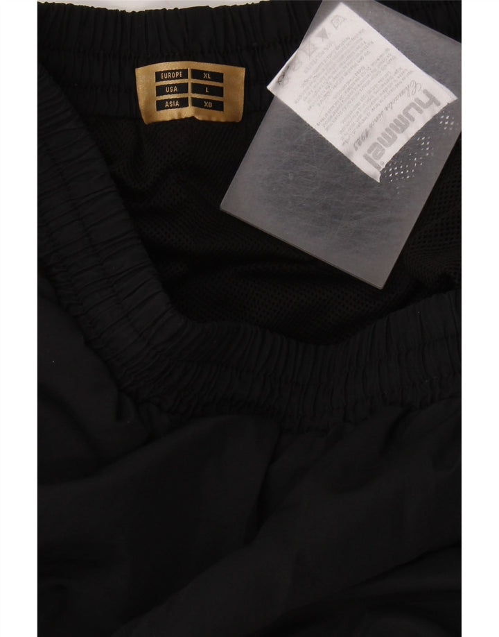 HUMMEL Herren-Trainingshose mit Grafik, groß, aus schwarzem Polyester